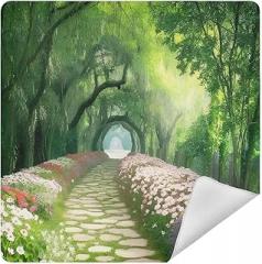 Green Grove Garden Flower Path Camera Protective Wrap, Anti-scratch Lens Protector Wrapper, Magic Self-Adhesive Cloth for Cameras/DSLR/Laptop/Electronic Accessories, S