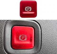 EPB Electronic Parking Brake Button Ring Trim Red - Compatible with Chevy Silverado GMC Sierra 1500/2500/3500 HD, Tahoe, Suburban, Yukon, Hummer EV SUV - Interior Upgrade Accessory