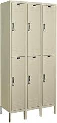 Hallowell UEL3228-2A-PT Parchment Steel DigiTech Electronic Access Locker, 3 Wide with 6 Opening, Double Tier, 36