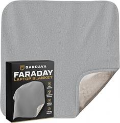 Faraday Blanket for Lap - New for 2026 - Electromagnetic Sheilding While Using Your Laptop, Cell Phone or Other Electronics, 3rd Party Tested (18