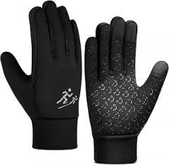 AOTOW Kids Winter Running Glove Cold Weather Touchscreen Warm Gloves for Hiking Biking Glove for Childrens 4-12 Year Old