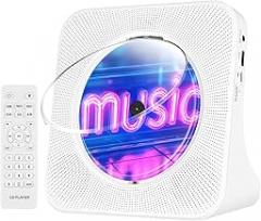 CD Player Portable with Built in HiFi Speakers, Support Bluetooth/AUX Jack/USB Input/Timer/FM Radio Kids CD Players for Home, Travel, Office