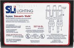 32718-Sl Electronic Fluorescent Ballast, CFL, 18W, 2 Lamp, 120/277V