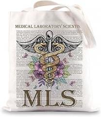 BWWKTOP Medical Laboratory Scientist Tote Bag MLS Gifts Lab Tech Shoulder Bag Medical Lab Scientist Gifts