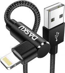 2Pack 90 Degree iPhone Charging Cord 6Ft Right Angle Nylon Braided Mfi Certified Gaming Charger Cable Compatible with iPhone 14 13 12 11 Pro Max XS XR X 8 7 6 5 Plus iPad（Black）