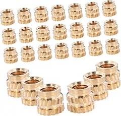 HEALLILY 100pcs Threaded Insert Knurled Nuts Printing Automotive and Electronics Easy to Install Heat Set Inserts Decorative Knurling Pattern