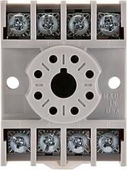 NTE Electronics R95-113 8 Pin Octal Socket with Pressure Clamp Screw, Panel/Surface Mount, 600V, 10 Amp