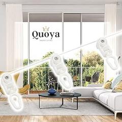 QUOYA Smart Electric Curtain Track Wave Ripple Fold Runners, compatible with AT5810 / QL600 (Suitable for up to 3m(118inches) track)