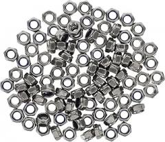 DOITOOL 100pcs M6 Nylon Insert Lock Nuts 10mm Width Hexagon Fasteners Set for Machinery and Electronic Products Industrial Thread Nuts