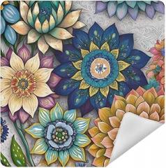 Boho Floral Camera Protective Wrap, Anti-scratch Lens Protector Wrapper, Magic Self-Adhesive Cloth for Cameras/DSLR/Laptop/Electronic Accessories, S