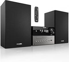 Philips Bluetooth Stereo System for Home with CD Player for Home, Wireless Streaming, MP3, USB, Audio in, FM Radio, 15W, Micro Music Sound System