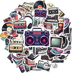 35pcs Retro Electronics Music Technology Teacher Reward Stickers Stickers Toy Electronic Graffiti Decals for DIY Phone Laptop Scrapbook Bike DIY Phone Guitar Laptop Notebook Suitcase Cup