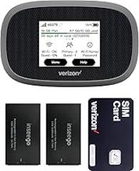 Verizon Wireless Jetpack Inseego MiFi 8800L | Free VPN Mobile Hotspot for Travel | 4G Mobile Portable WiFi | Unlocked Globally | Near 5G Speed up to 1200 Mbps | EVDO-LINK Bundle - Verizon Sim Card