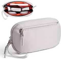 DDgro Electronics Organizer Travel Case, Portable Tech Accessory Pouch Bag for Cord, Charger, Cables, Phone, Earphone (Gray)
