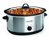 Crock-Pot 7 Quart Oval Manual Slow Cooker, Stainless Steel (SCV700-S-BR), Versatile Cookware for Large Families or Entertaining 
