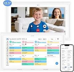 Missfly 12.3 Inch AI Calendar,Electronic Calendar Planner Wall Touch Screen with Mobile App Controlled, AI Conversation Function,Picture Carousel & Gallery Features,Ai Digital Calendar for Family and Work