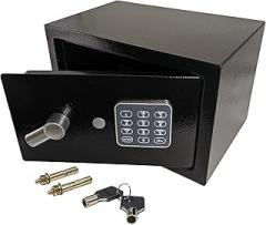 Electronic Safe with Digital Keypad, Program your own 3 to 8 Digit Pin, Includes 2 Emergency Keys and Mounting Bolts, Battery Operated Lock Box - EX ELECTRONIX EXPRESS