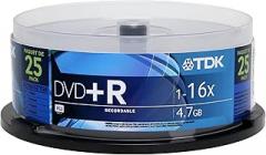 TDK 4.7GB 16x DVD+R (25 Pack)