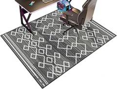 Drum Rug Gaming Office Chair Mat, Non-Slip, Office Chair Floor Protection Mat, Fabric Office Floor Mat, Floor Mat for Office Wooden Floor, Protection Mat-E||90x120cm