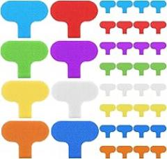 40 Pcs Cable Labels Tags Multi Color Durable Cable Labels With Writable Surface, Waterproof Wire Labels For Electronics Organization Multi-Color Write On Cord Label, 2.44