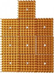 10pcs Gold Aluminum Heat Sink Cooling Fin Thermal Conductive Block 28x28x11mm for Laptop CPU Gpu Electronics Cooling