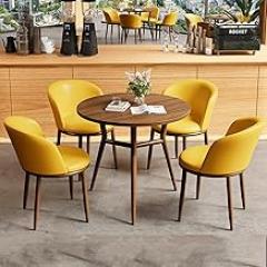 Negotiation Reception Tables and Chairs, Small Conference Room Negotiation, Office Reception Table and Chair Set, Coffee Table and Chair Set, for Family Apartment(Gray)