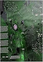 3dRose 15x22 Hand Towel - Green Computer chip Macro Photography Microchip - Motherboard Electronics Circuits - tech Geek Nerd Photography