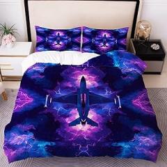 Electronic Style Duvet Cover Set, Tech Bedding Set,Future Themed Bedding Suitable for Adults, Teenagers, and Boys, Fantasy Style 1 Duvet Cover and 2 Pillowcases