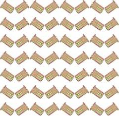 100pcs M6 Flat Head Rivet Nut Inserts, Carbon Steel Knurled Body Threaded Fasteners for Metal, Furniture, and Electronics Assembly