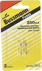 Cooper Bussmann, 2 mA, BP/GMA-250MA Cartridge Electronic Fast Acting Fuse, 0.38, Color