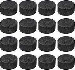 MECCANIXITY 16 Pcs Single Sided Speaker Isolation Feet Pads, 15mmx8mm Non Slip Foam Shock Absorption Base Pad Amplifier Stand Feet Mat for Speaker HiFi Home Theater Sound System, Black
