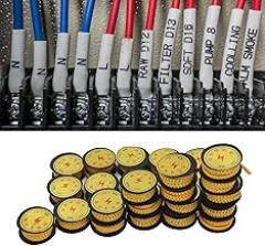 Tube Cable Marker Set Number Letter PVC A to Z Marking Coded Cable Marker for Electronics Computers (1.5m²)