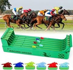 Palksky Horse Racing Game,Electronic Horse Race Board Game with 6-Horse, Mini Portable Board Racing Game Table Top for Family Friends Adults Party Entertainment Games (Battery Operated)