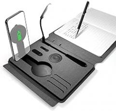 Planner 2026,Professional Notebook with book light,Travelers Notebook with 10000mAh Power Bank & 2-in-1 Wireless Charger,Personalized Notebook for Work,School,Travel,Business,Gift.