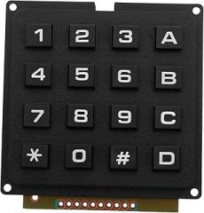16-Key Industrial Keypad Module for Microcontrollers Tactile Membrane Keyboard Array for Electronic Experiments Compatible Devices