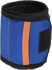 HARFINGTON Magnetic Wristband for Screws 9 Powerful Magnets 3 Rows Nylon Wrist Magnet Wrist Band Magnetic Bracelet Tool Holder with Pockets for Holding Screws Nails Drilling Bits, Blue