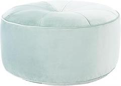 Safavieh Home Amais Mint Green Velvet Round Ottoman