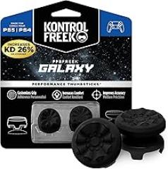 KontrolFreek FPS Freek Galaxy Black for PlayStation 4 (PS4) and PlayStation 5 (PS5) | Performance Thumbsticks | 1 High-Rise, 1 Mid-Rise | Black (Limited Edition)