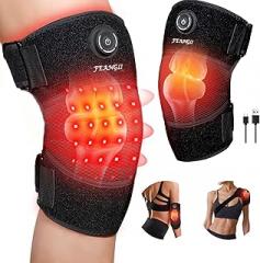 Red Light Therapy for Knee, Heated Knee Brace for Pain Relief, Cordless Infrared Light Therapy Knee Wrap, Infrared Red for Body/Joint/Shoulder/Elbow, Gifts for Women Men