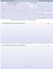 ABC Printed Business Checks Compatible w/Quick Books on Top, Blue Marble (250 Sheets)