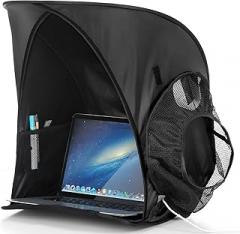 Portable Laptop Sun Shade Foldable Tent for Working Outside Travel Sun Shield for 13-16 inch Privacy Hood Heat & UV Reflective Waterproof Fabric