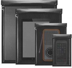 4 Pack Faraday Bags for Laptops & Tablet & Radio & Car Keys, Faraday Cage, Faraday Key Fob Protector, Waterproof & Fireproof RFID Bag, EMP Bags for Electronics