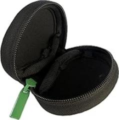 PuK Zip Case - Black & Green Compact Electronics Case for the PuK Mobile Thumbstick, Triggers & Other Mobile Gaming Accessories - Sleek, Lightweight, and Travel-Friendly Small Zipper Case