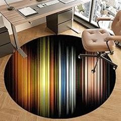 Drum Rug Round Office Chair Floor Protector Mat, Floor Protector Mat for Gaming Chairs, Fabric Office Chair Floor Mat, Armchair Chair for Hard Floors-H||80CM