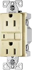 Eaton VGF15A 15-Amp 2-Pole 3-Wire 125-Volt Duplex Ground Fault Circuit Interrupter, Almond