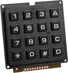 16-Key 4x4 Matrix Industrial Keypad Module for Microcontroller with Membrane Switch Array, External Keyboard Accessory for Embedded Systems and DIY Electronics