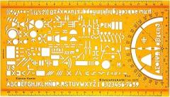 Metric Electrical and Electronic Installation Symbols Drawing Template Stencil – Engineering Drafting Supplies – Layout Plan Schematic Wiring