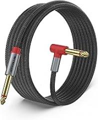 Guitar Cable, 3.3ft/1M Instrument Cable Amp Cord 1/4 inch to 1/4 inch Audio Cable, Fish Wire Braided TRS Cable for Electric Guitar Cable, Bass, Keyboard, Mixer, Amplifier, Equalizer, Speaker