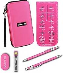 Guerrilla Hard Travel Case for TI-83 Plus, TI-84 Plus, TI-84 Plus Color Edition, TI-89 Titanium, TI-Nspire CX&CX CAS, HP50G Graphing Calculators + Guerrilla's Essential Calculator Accessory Kit, Pink