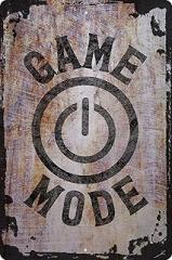 Game modepower button gamer videogames electronics Beige Wall Art Decor Funny Gift 12 x 18 Inch